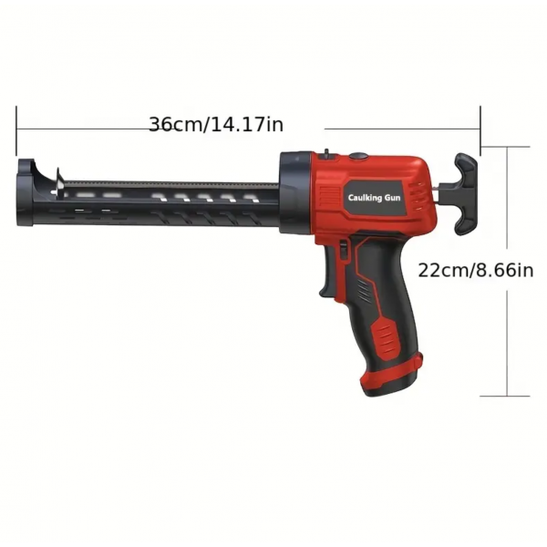 1pc Battery Powered Glass Glue Gun, Cordless Caulking Gun, Lightweight Electric Caulk Adhesive Gun, Anti-Drip Silicone Sealant Gun For Caulking/Filling/Sealing Balcony Doors Windows, Tool Only
