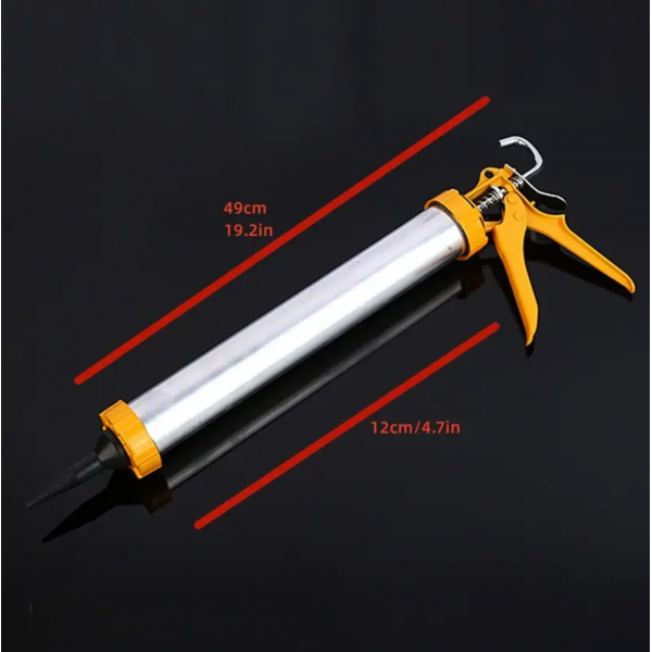 Glass Glue Gun Aluminum Alloy Soft Glue Gun Manual Glue Gun Thickened Aluminum Tube Press Glue Gun Construction Glue Gun