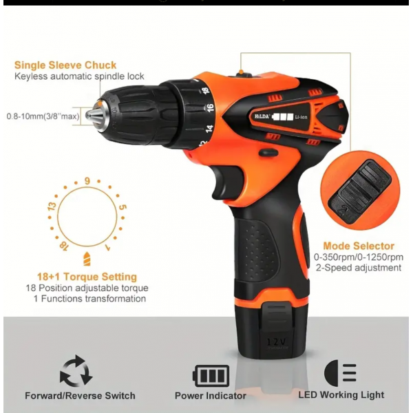 1pc Rechargeable Mini Hand Drill Cordless, Multifunctional Household Li-Ion Battery Powered Electric Drill, Gun Type Hand Drill, Micro Electric Screwdriver Electric, Power Tools