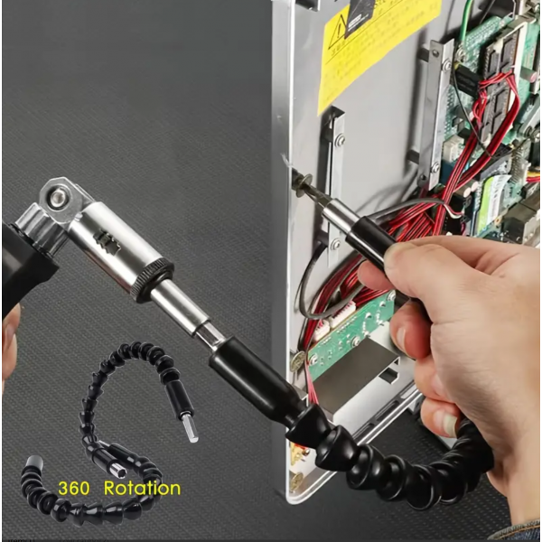 Flexible Drill Bit Extension 360 Degree Rotation Screwdriver Soft Shafts Universal Drill Connection 1/4" Magnetic Hex Screwdriver Extension For Hand Drill Power Drill