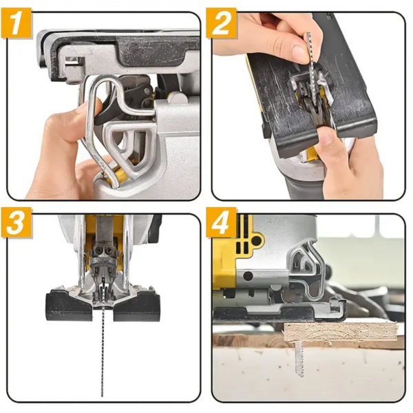 10pcs Jigsaw Blades Set, Assorted T-Shank Replacement Jig Saw Blades Set For Cutting Wood Metal