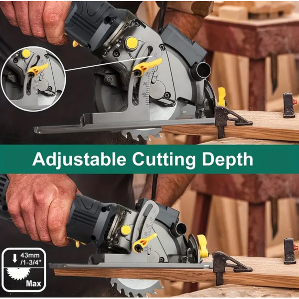 1 Set, Electric 600W Mini Circular Saw With Laser ...