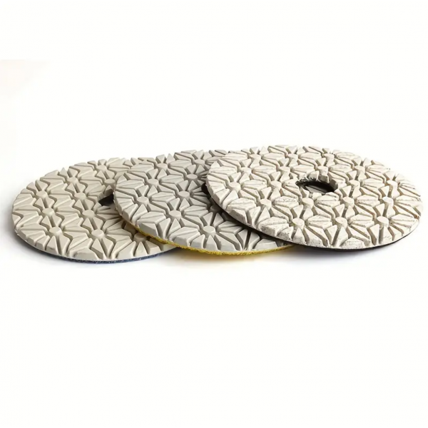 3pcs 4 Inch 3 Step Polishing Pads Flexible Diamond For Marble Granite Ceramic Tile Concrete